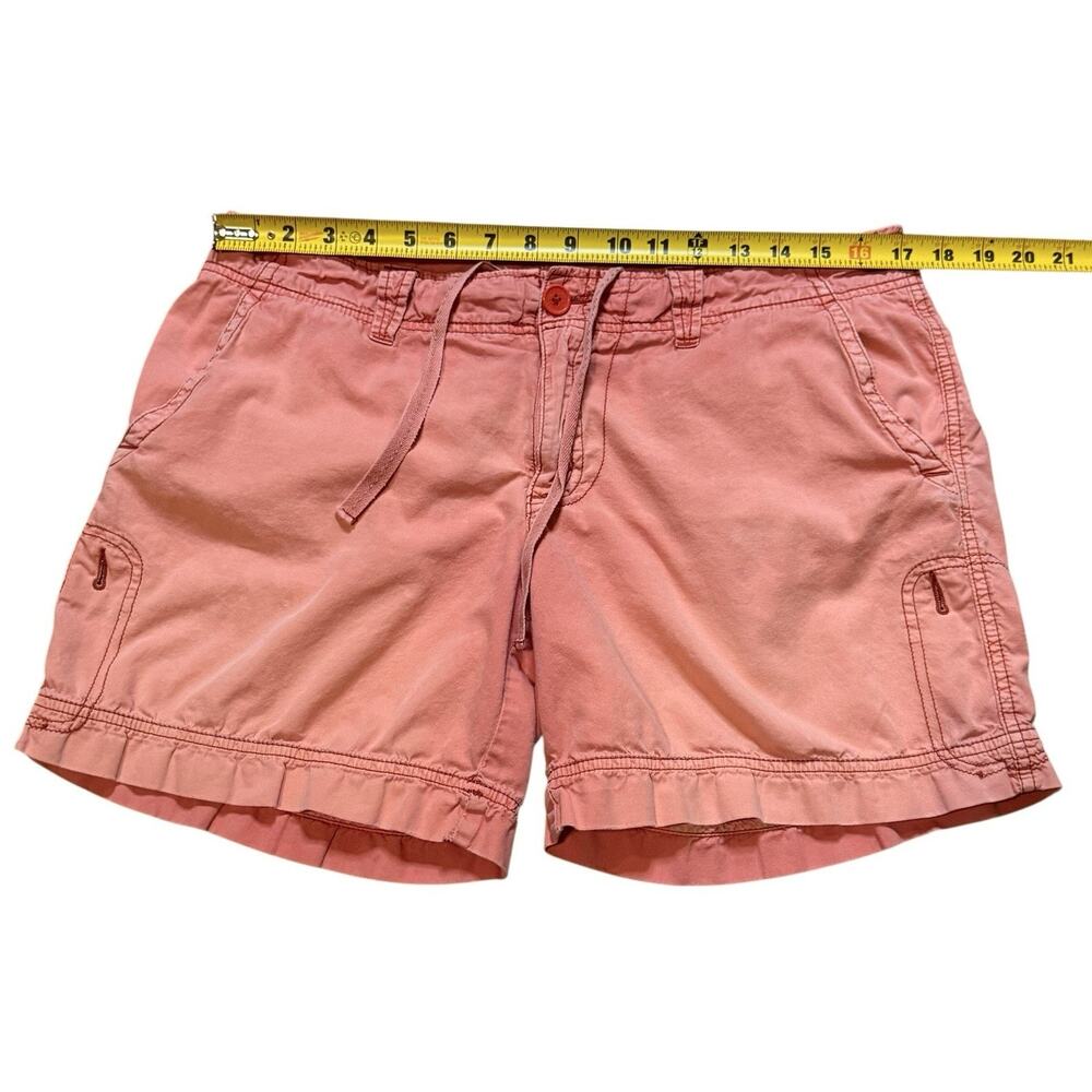 Vintage Y2K American Eagle Outfitter Women’s Roll Up Hem Peach Shorts Size 12 - Picture 6 of 16